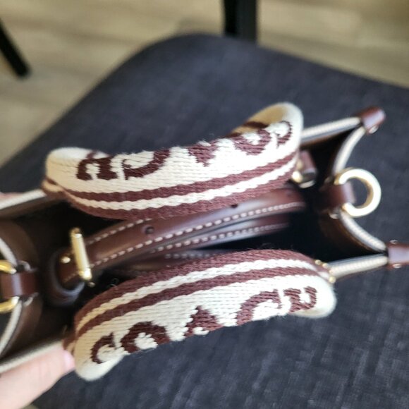 Smith Mini Tote in Canvas Leather Mix - Picture 6 of 8